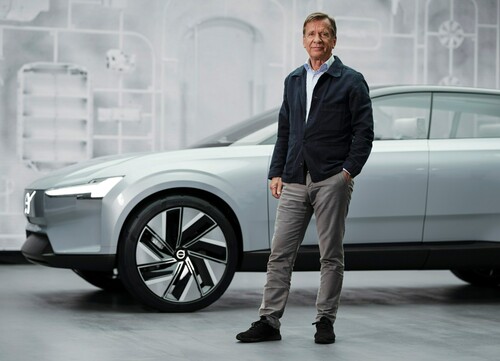 Volvo-Chef Håkan Samuelsson mit dem Volvo Concept Recharge.