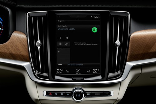 Volvo integriert den Musik-Streamingdienst Spotify in sein Bediensystem Sensus.