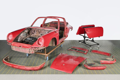 Vor der Restaurierung: Der erste in Deutschland ausgelieferte Porsche 911 S Targa von 1967.