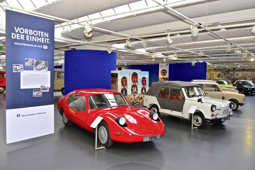 Vorboten der Einheit: Wartburg und Trabant im Auto-Museum Volkswagen.