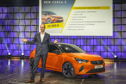 Vorstellung des Opel Corsa-e mit Opel-Chef Michael Lohscheller.