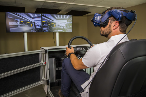 VR-Simulator von Hyundai. 