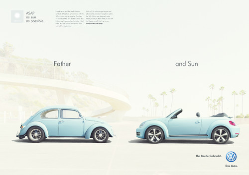 VW Beetle Kampagne &quot;As sun as possible&quot;.
