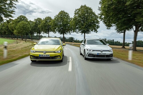 VW Golf e-Hybrid (links) und GTE.