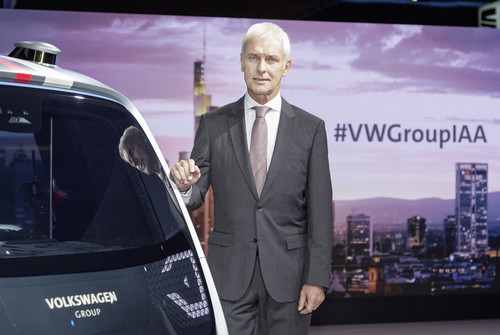 VW-Konzernchef Matthias Müller auf der IAA Group Night 2017.