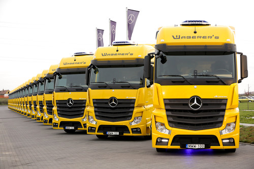 Waberer’s International hat die letzten von insgesamt 120 Mercedes-Benz Actros übernommen.