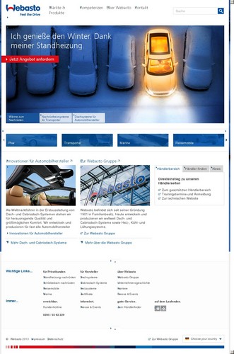 Webasto-Webseite.