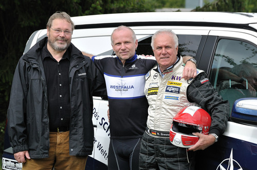 Weltrekord mit Westfalia-Weltrekord: Dieter Goldschmitt, Mike Reuer und Norbert Brenner (von links nach rechts).
