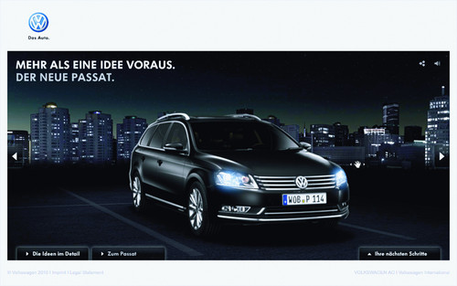 Werbekampagne für den neuen Volkswagen Passat: „Mehr als eine Idee voraus“