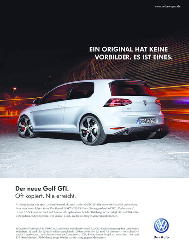 Werbekampagne Golf GTI Print.