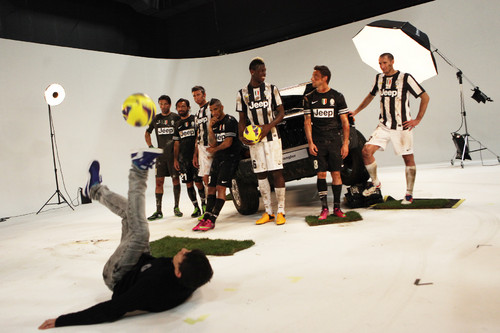Werbekampagne Jeep Wrangler mit Juventus Turin.