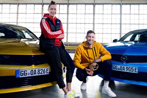 Werben für den Opel Astra: Sprinterin Gina Lückenkemper und Zehnkämpfer Niklas Kaul.