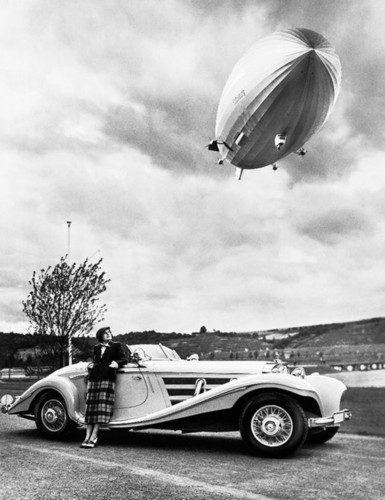 Werbung für den Mercedes-Benz 540 K Spezial Roadster von1936.