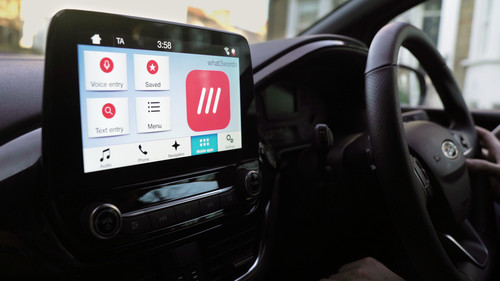 What3words auf Ford Sync 3. 