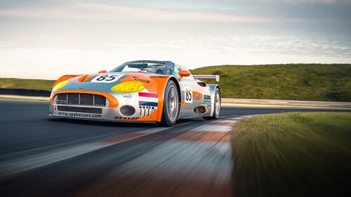 Wird in Le Mans im Rahmen der 100-Jahr-Feier des Rennens versteigert: 2005er Spyker C8 GT2-R (Schätzwert: 250.000 bis 350.000 Euro).