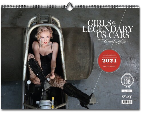 Wochenkalender „Girls & legendary US-Cars 2024“.
