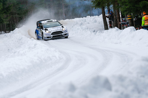 WRC-Rallye Schweden: Elfyn Evans und sein Ford.