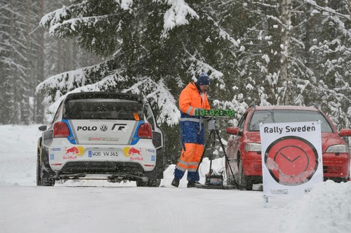 WRC Schweden Rallye 2013: Ogier wartet auf den Start.