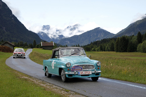 WürttClassic 2012: Malerische Landschaften und ein Fahrzeugspektrum vom Skoda Cabrio bis zum authentischen Rallye-Audi kennzeichnen die Württembergische Classic.