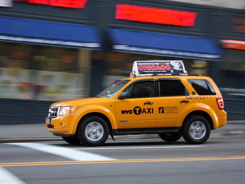 Yellow Cab in New York: Ford Escape Hybrid.