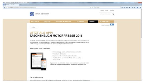 ZF Kroll-Taschenbuch Motorpresse-App.