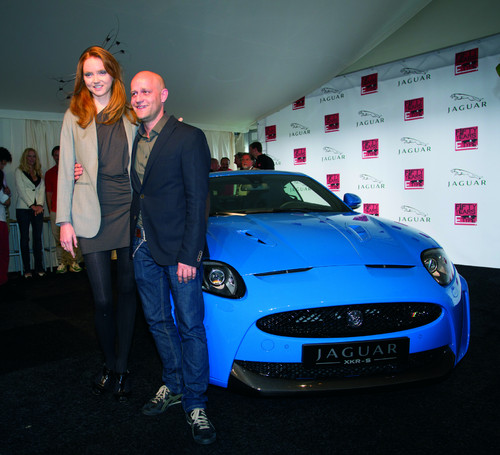 Zu Gast bei der Deutschlandpremiere des Jaguar XKR-S und der 50-Jahr-Feier für den E-Type: Lily Cole und Jürgen Vogel.