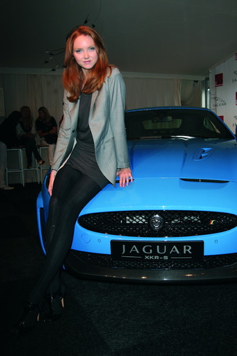 Zu Gast bei der Deutschlandpremiere des Jaguar XKR-S und der 50-Jahr-Feier für den E-Type: Topmodel und Schauspielerin Lily Cole.