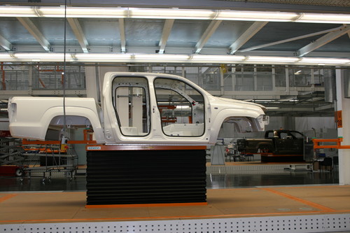 Zur Vorbereitung der späteren Fertigung entstehen in Hannover derzeit so genannte Produktionsvorserienfahrzeuge (PVS) des VW Amarok.