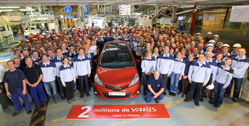 Zweimillionste Toyota Yaris made in Frankreich.