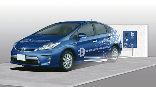 Toyota testet ein kabelloses Ladesystem für Plug-in-Hybrid- und Elektrofahrzeuge.