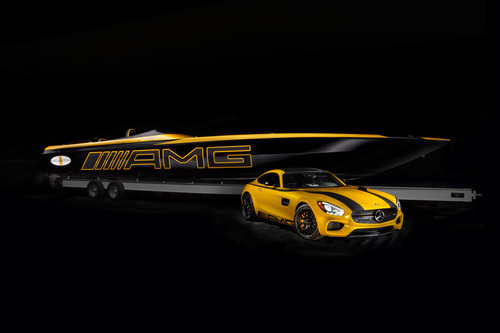 Mercedes-AMG GT S und Cigarette Racing 50 Marauder GT S Concept.