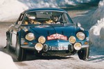 Alpine A110 1600 S bei der Rallye Monte Carlo 1971.