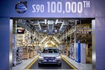Der 100 000. Volvo S90 aus dem chinesischen Werk Daqing.