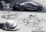 Der Entwurf von Marco Brunori für einen künftigen Peugeot RCZ.