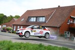 Der Opel Corsa-e Rally von Max Reiter und Beifahrerin Lina Meter. 