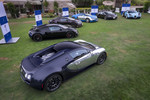 Die sechs Modelle der Edition „Les Légendes de Bugatti“ in Pebble Beach.