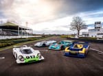 Erstmals schickt das Porsche Museum vier 917 nach Goodwood: 917-001, 917 KH, 917/30-001 und 917/30 Spyder (v.l.n.r.)
