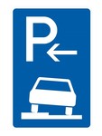Hier darf man offiziell auf dem Gehweg parken (mit Fahrzeugen unter 2,8 t zGG).