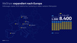 Infografik Europa-Expansion von We-Share. 
