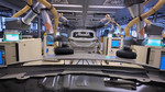 Kollaborierende Lackierroboter in der Ford-Produktion. 