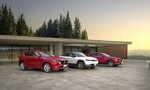 Mazda CX-5, MX-30 und CX-30 (von links).