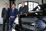 Neustart bei Carlsson (von links): Insolvenzverwalter Dr. Robert Schiebe, Geschäftsführer Tae Yun Yee und Markus Schuster, technischer Leiter.