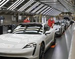 Produktion des Porsche Taycan in Stuttgart-Zuffenhausen.