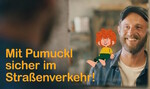 TV-Spot-Kampagne des BMDV für mehr Verkehrssicherheit mit Pumuckl-Figur.