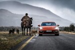 Unterwegs im Porsche Panamera in Patagonien, angetrieben mit e-Fuel.