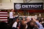 US-Präsident Barack Obama bei Detroit Diesel.