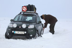 Volker Lapp fährt mit dem Fiat Panda 4x4 zum Nordkap.