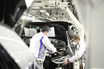 Volkswagen-Beschäftigte in der Produktion in Zwickau.