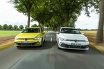 VW Golf e-Hybrid (links) und GTE.